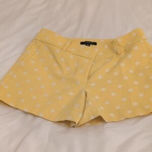 Ann Taylor Yellow Polka Dot Shorts